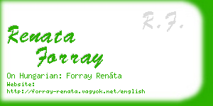 renata forray business card